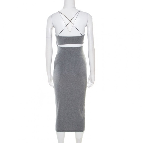 T By Alexander Wang Heather Grey Strappy Tank Dress - small NWOT - Picture 5 of 6
